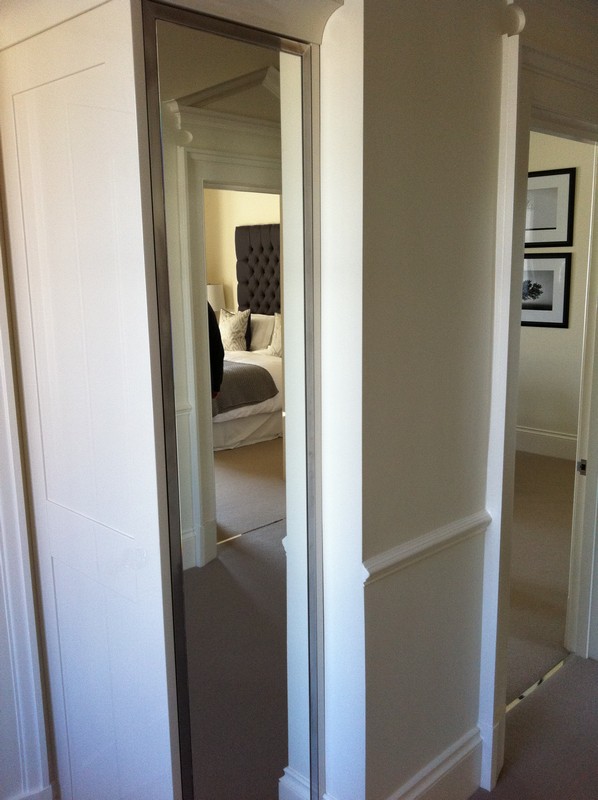 Full-length wardrobe mirror fitted in South Lambeth home